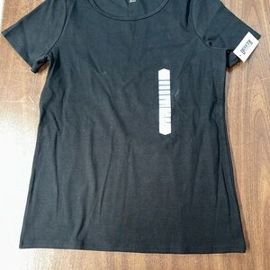 Duluth Trading Co Black Short-Sleeve Shirt Ribbed Tee
